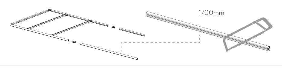 Roof Rail Ducato H2 – rysunek techniczny (katalog Fiamma, s. 284)