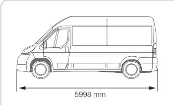Roof Rail Ducato H2 – rysunek techniczny (katalog Fiamma, s. 284)