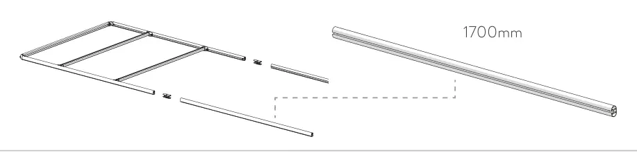 Roof Rail Ducato H2 – rysunek techniczny (katalog Fiamma, s. 284)