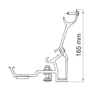 Kit Roof Rail Ducato Extra / Cover – rysunek techniczny (katalog Fiamma, s. 285)