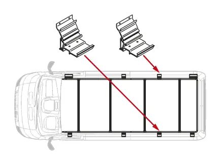 Kit Roof Rail Ducato Extra / Cover – rysunek techniczny (katalog Fiamma, s. 285)