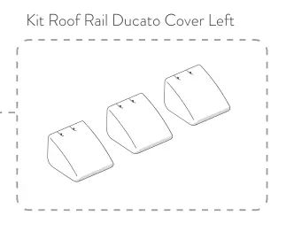 Kit Roof Rail Ducato Extra / Cover – rysunek techniczny (katalog Fiamma, s. 285)