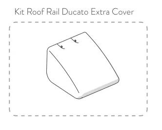 Kit Roof Rail Ducato Extra / Cover – rysunek techniczny (katalog Fiamma, s. 285)
