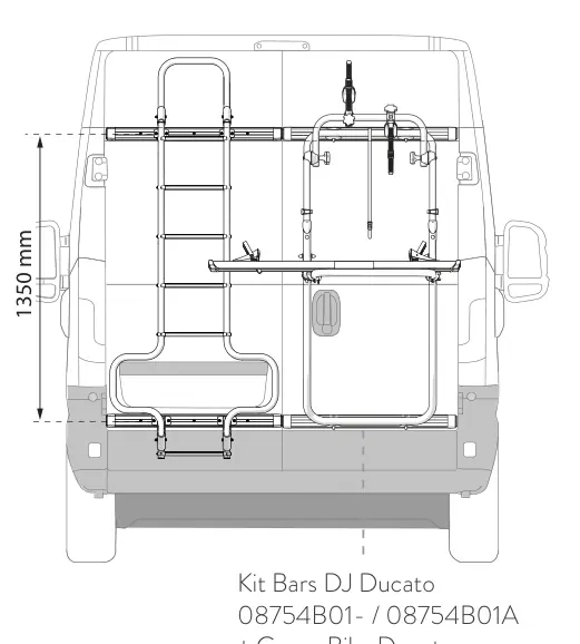 Deluxe DJ Ducato H2 – rysunek techniczny (katalog Fiamma, s. 289)