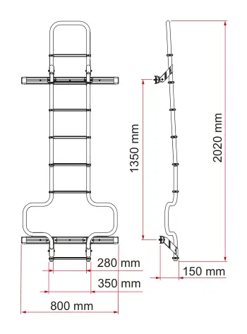 Deluxe DJ Ducato H3 – rysunek techniczny (katalog Fiamma, s. 290)
