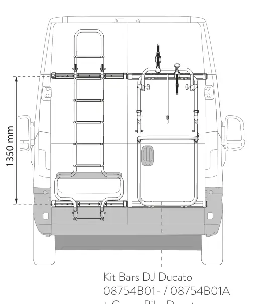 Deluxe DJ Ducato H3 – rysunek techniczny (katalog Fiamma, s. 290)