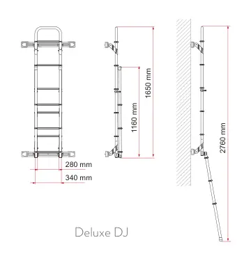 Deluxe DJ – rysunek techniczny (katalog Fiamma, s. 291)
