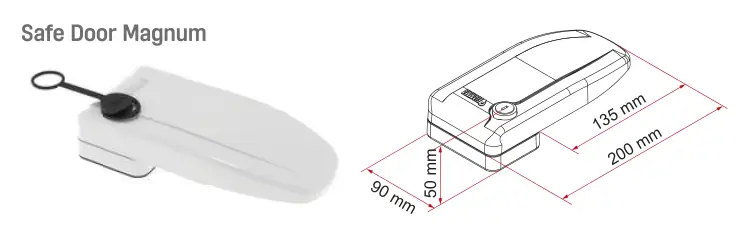 Safe Door Magnum – rysunek techniczny (katalog Fiamma, s. 295)