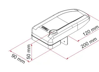 Safe Door Magnum – rysunek techniczny (katalog Fiamma, s. 295)