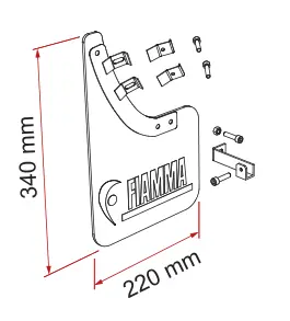Moskito Net / Moskito Net Pro – rysunek techniczny (katalog Fiamma, s. 304)