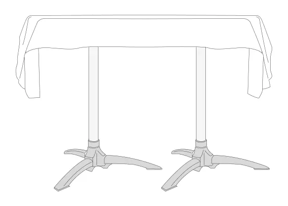 Table Legs – rysunek techniczny (katalog Fiamma, s. 305)